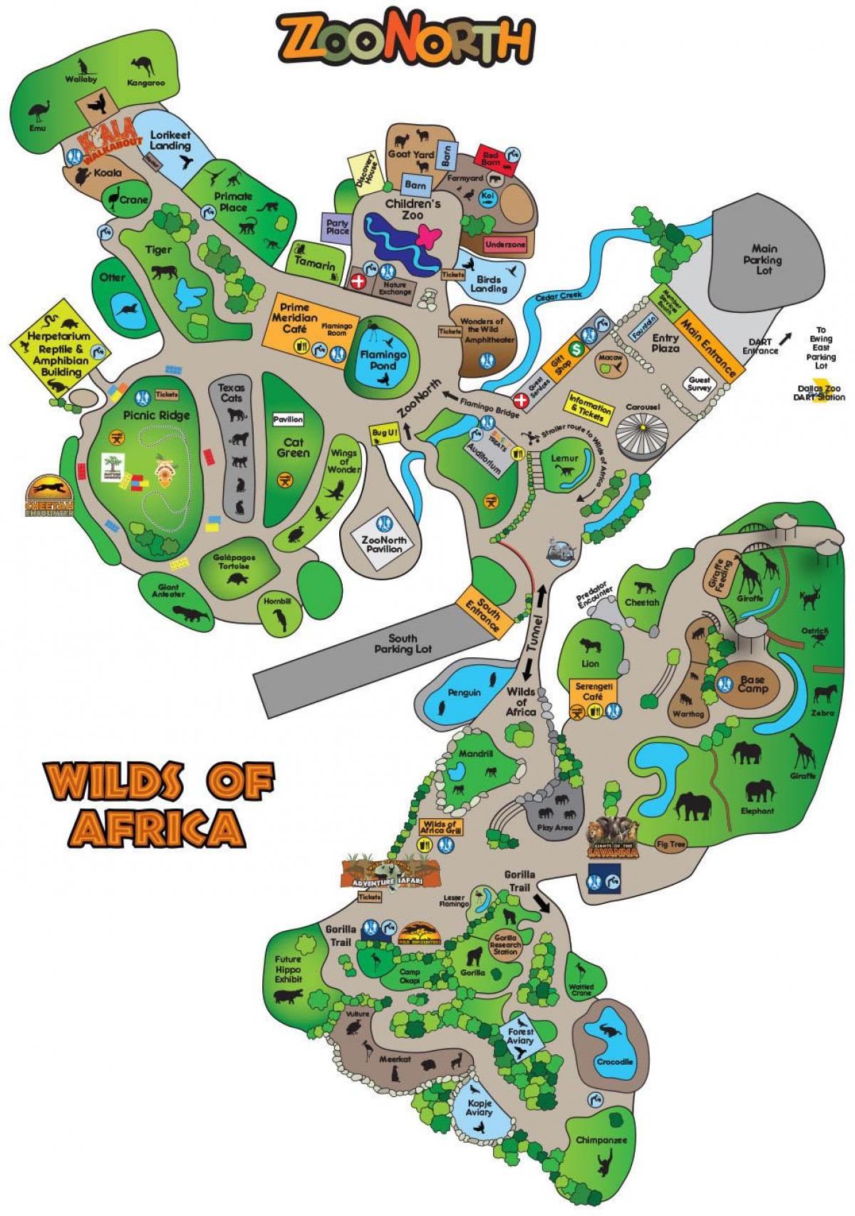 خريطة حديقة حيوان دالاس