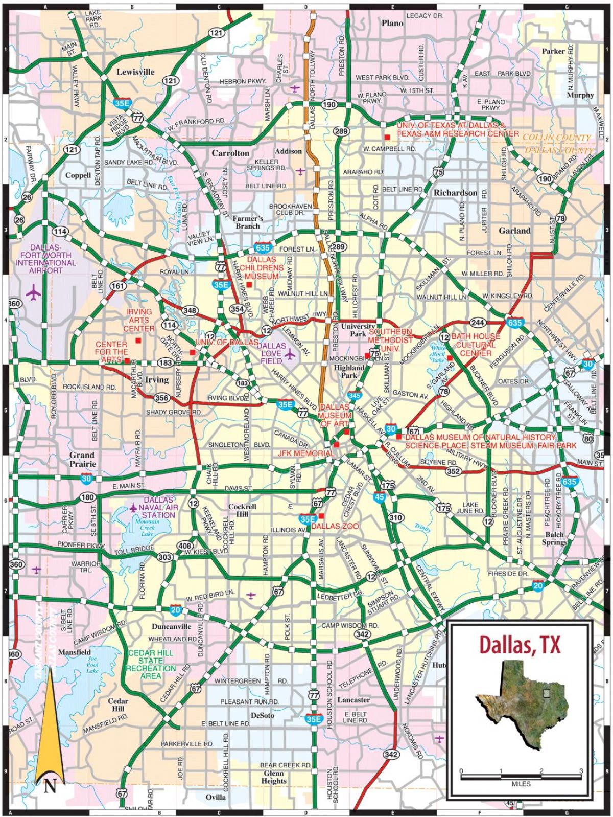 مدينة دالاس خريطة