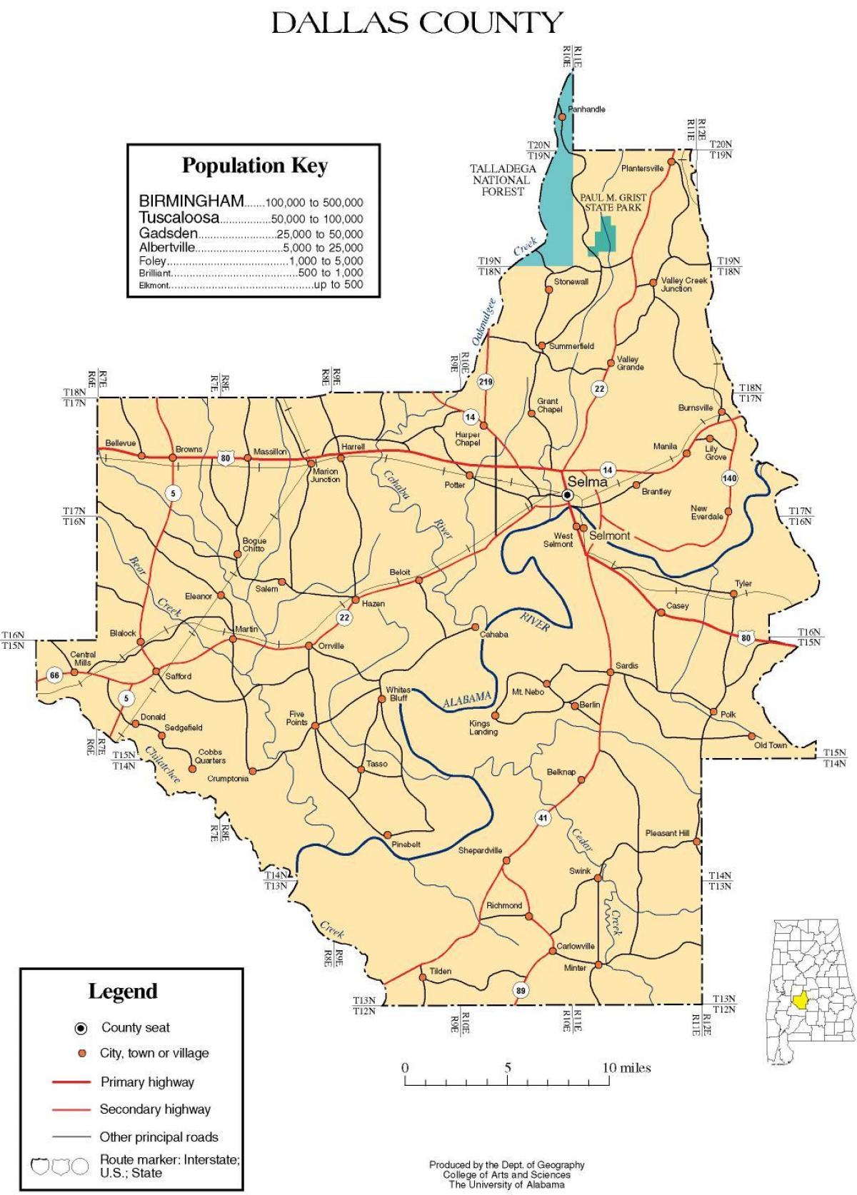 خريطة مقاطعة دالاس