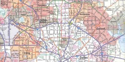 خريطة منطقة دالاس تكساس