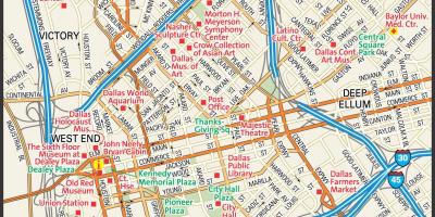 خريطة شوارع وسط مدينة دالاس