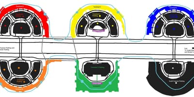 DFW airport terminal ج خريطة